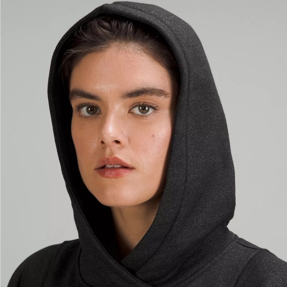 NWT Lululemon Loungeful Cropped Hoodie Sweater in Dark Sparkle, Size 12 - Picture 4 of 12